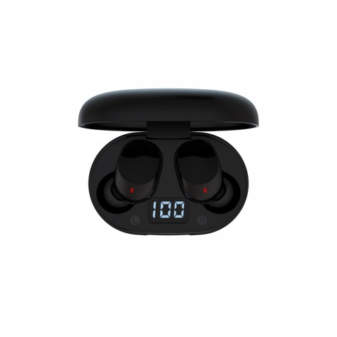Ausinės - laisvų rankų įranga Devia TWS Joy A6 su LED indikatoriumi juodos (black) 